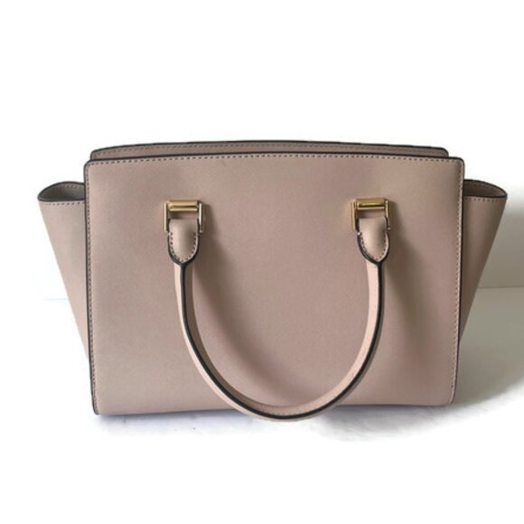 Michael Kors Selma Blush Saffiano Leather Satchel/Crossbody with Gold Hardware - Picture 5 of 10